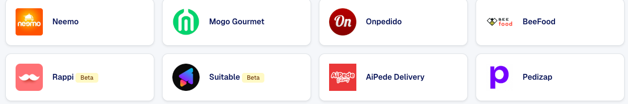 Card da Rappi com selo Beta em Configurações